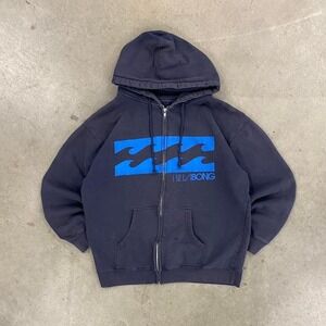 Vintage Y2K Billabong Surf Full Zip Up Hoodie Size Large